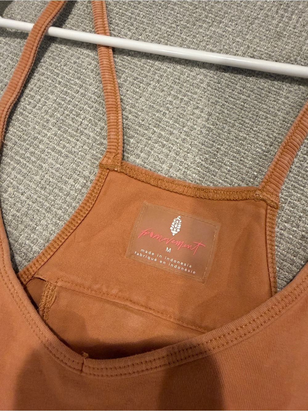 Free People Rust Orange Casual Spaghetti-Strap Jumpsuit - Picture 3 of 4